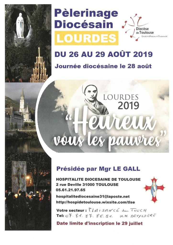 Pèlerinage diocésain à Lourdes