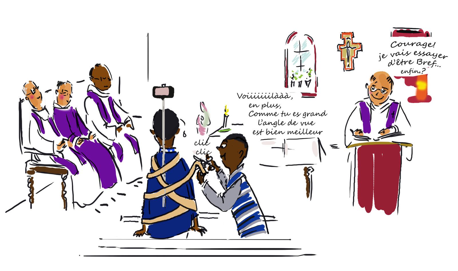 « Coulisses », un dessin d’Anne F.