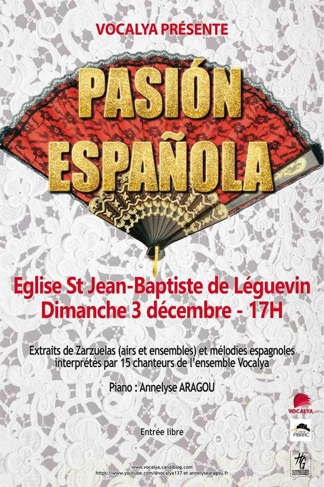 Concert à l’église Saint-Jean-Baptiste de Léguevin le 3 décembre
