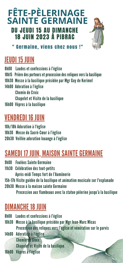 Foulées Sainte Germaine et programme des fêtes de Sainte Germaine