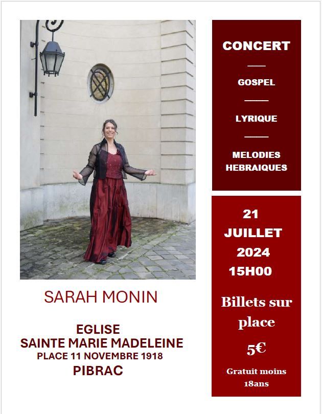 Concert le 21 juillet à l’église de Pibrac
