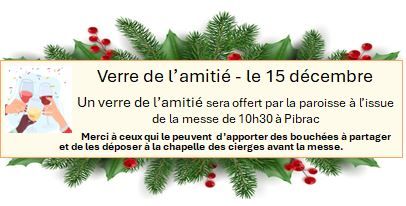 Verre de l’amitié – dimanche 15 décembre