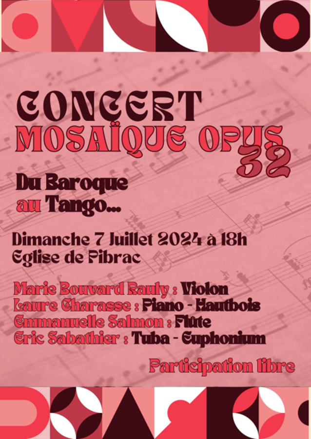 Concert à l’église de Pibrac – dimanche 7 juillet
