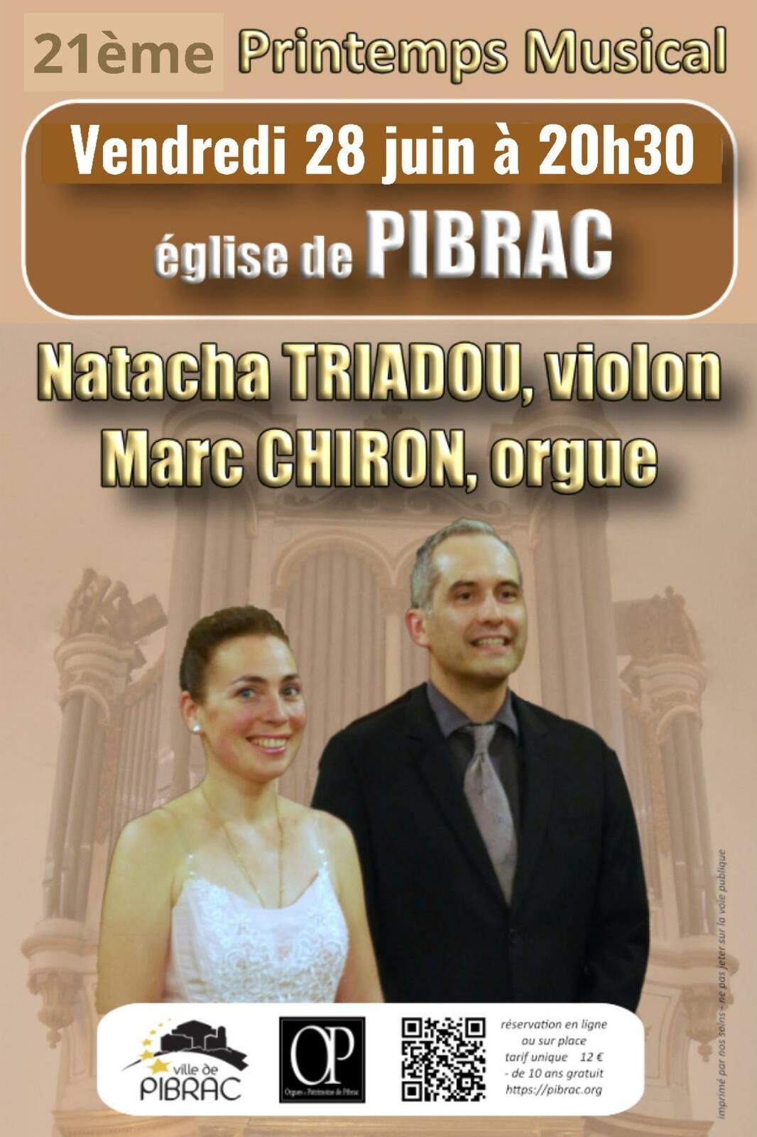 Concert le 28 juin à l’église de Pibrac