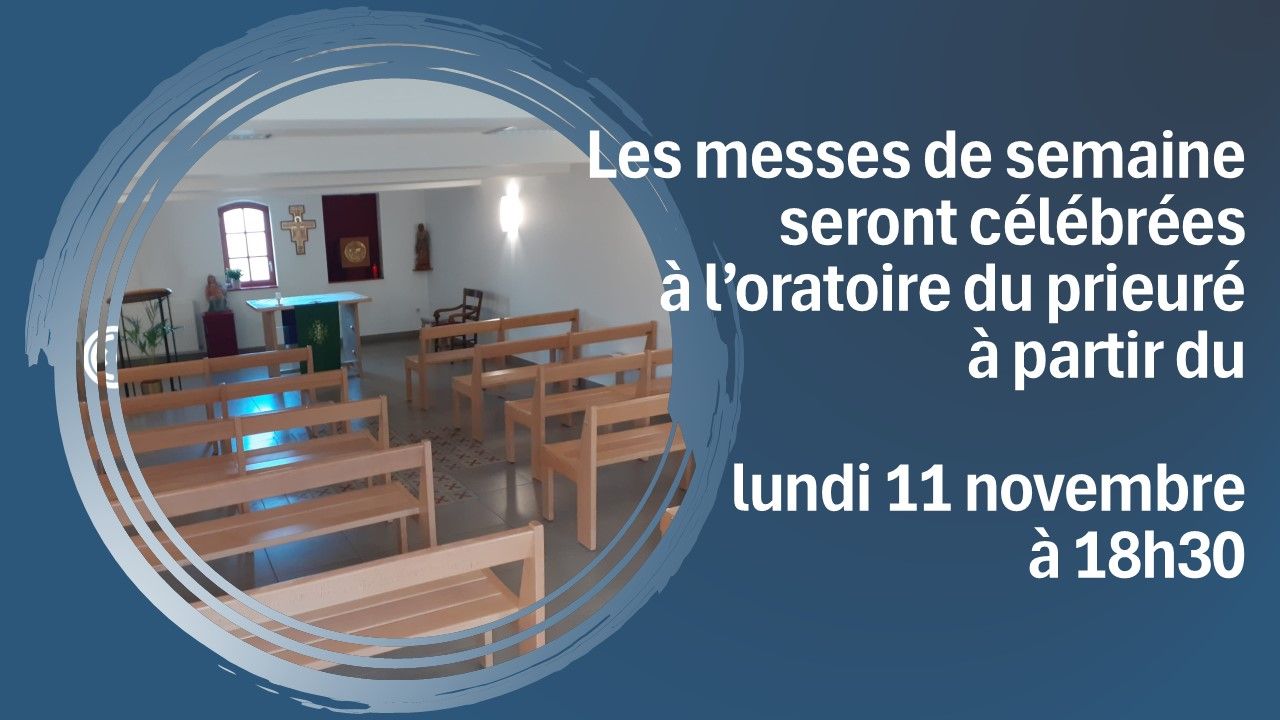 Le froid arrive… déménagement des messes de semaine !