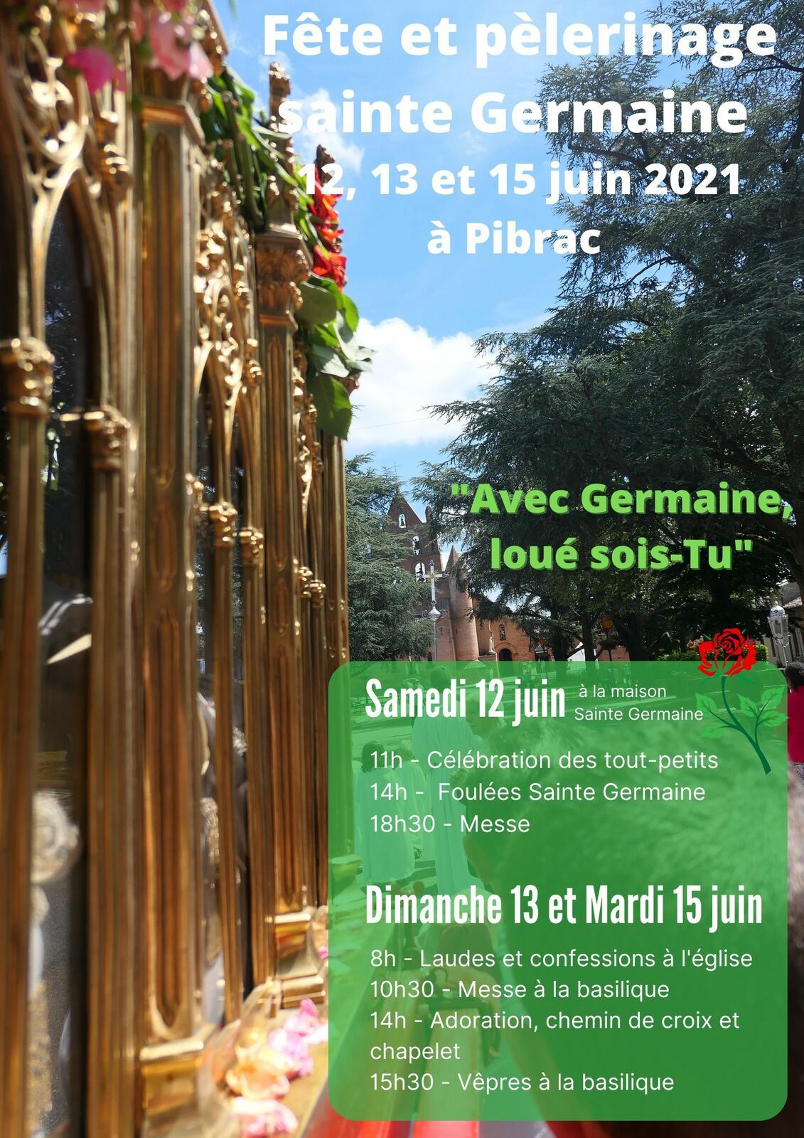 Programme du pèlerinage sainte Germaine