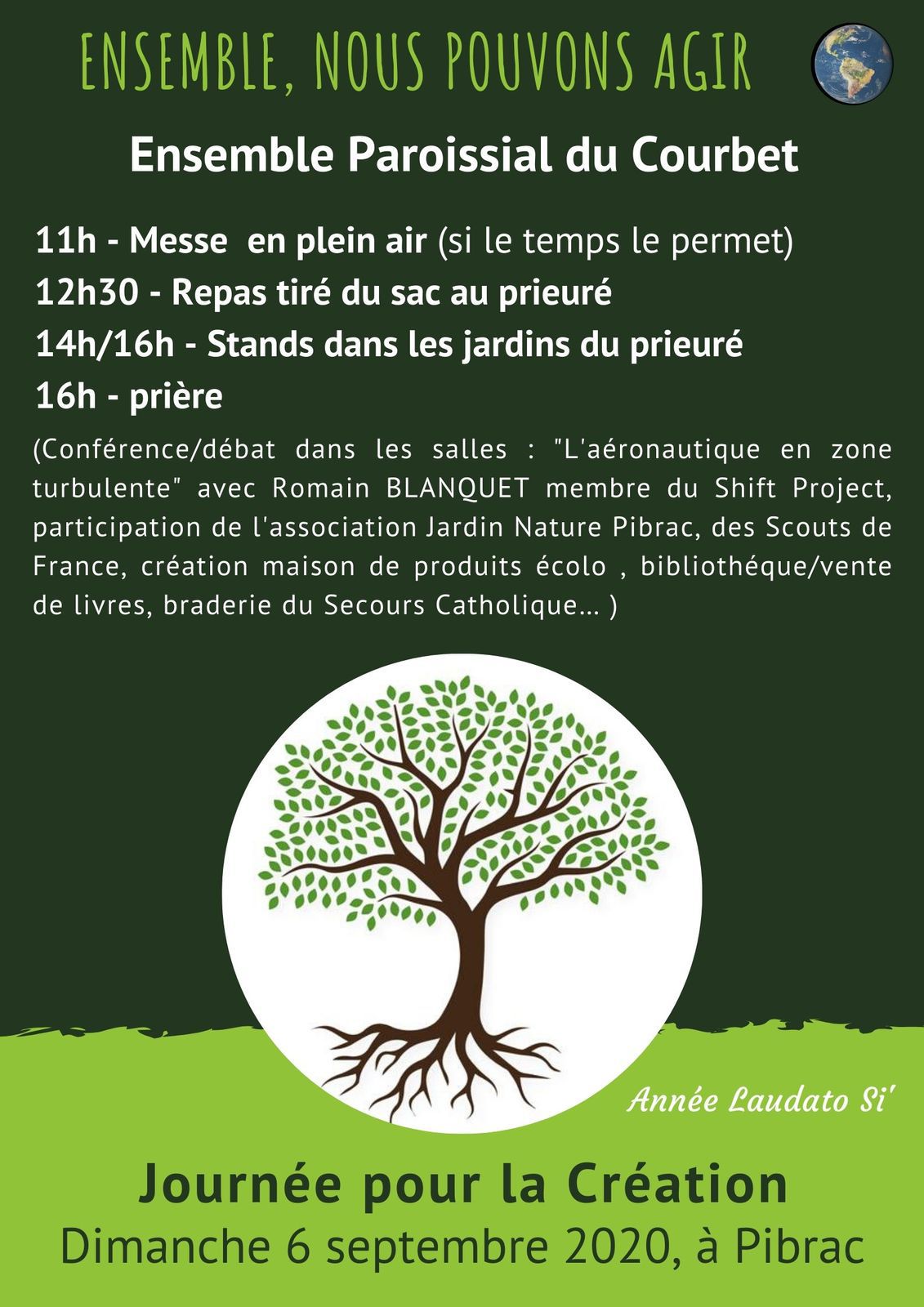 Journée pour la sauvegarde de la création le dimanche 6 septembre à Pibrac