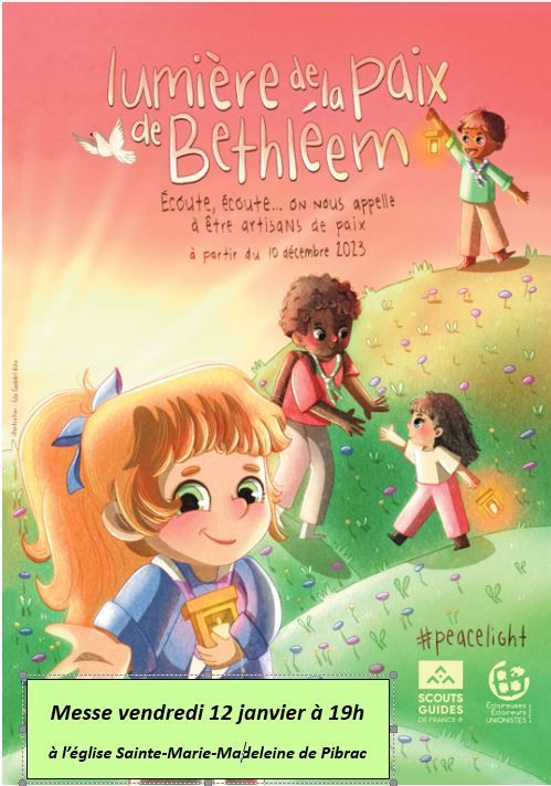 Messe de la Lumière de Bethléem vendredi 12 janvier à 19h