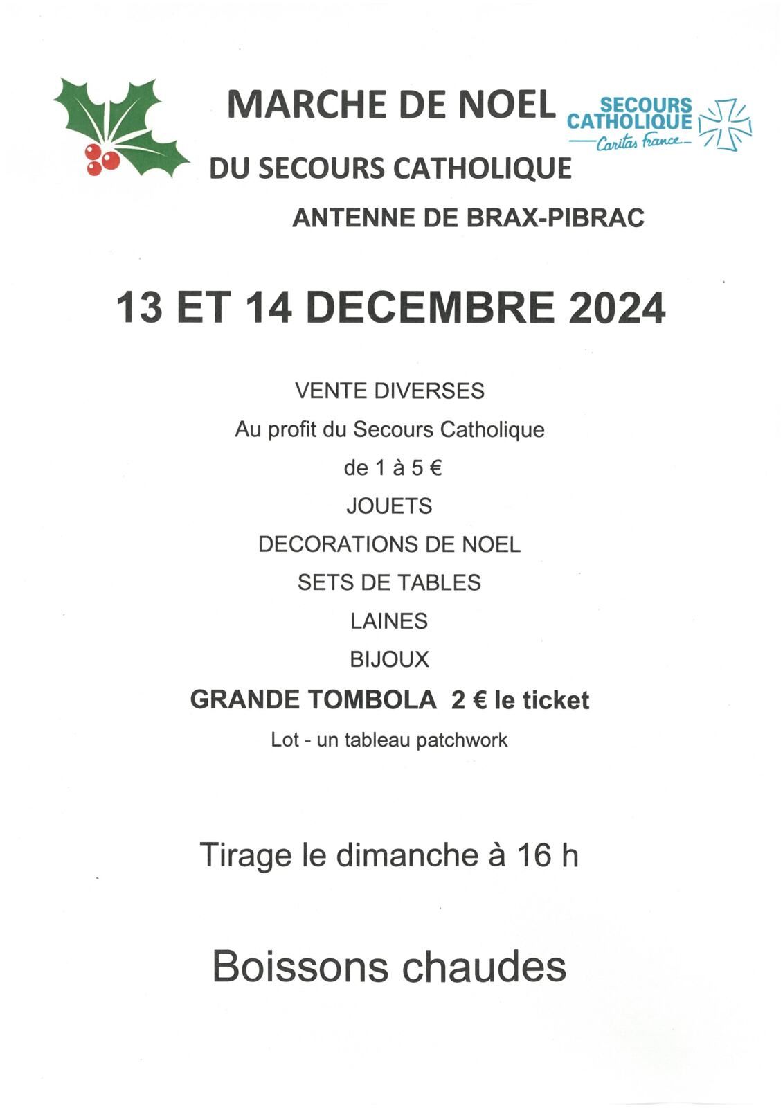 Vente de Noël du Secours Catholique