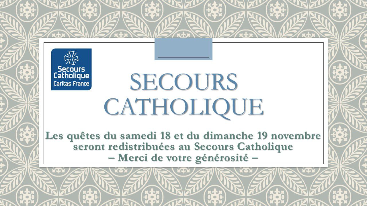 Quêtes en faveur du Secours catholique