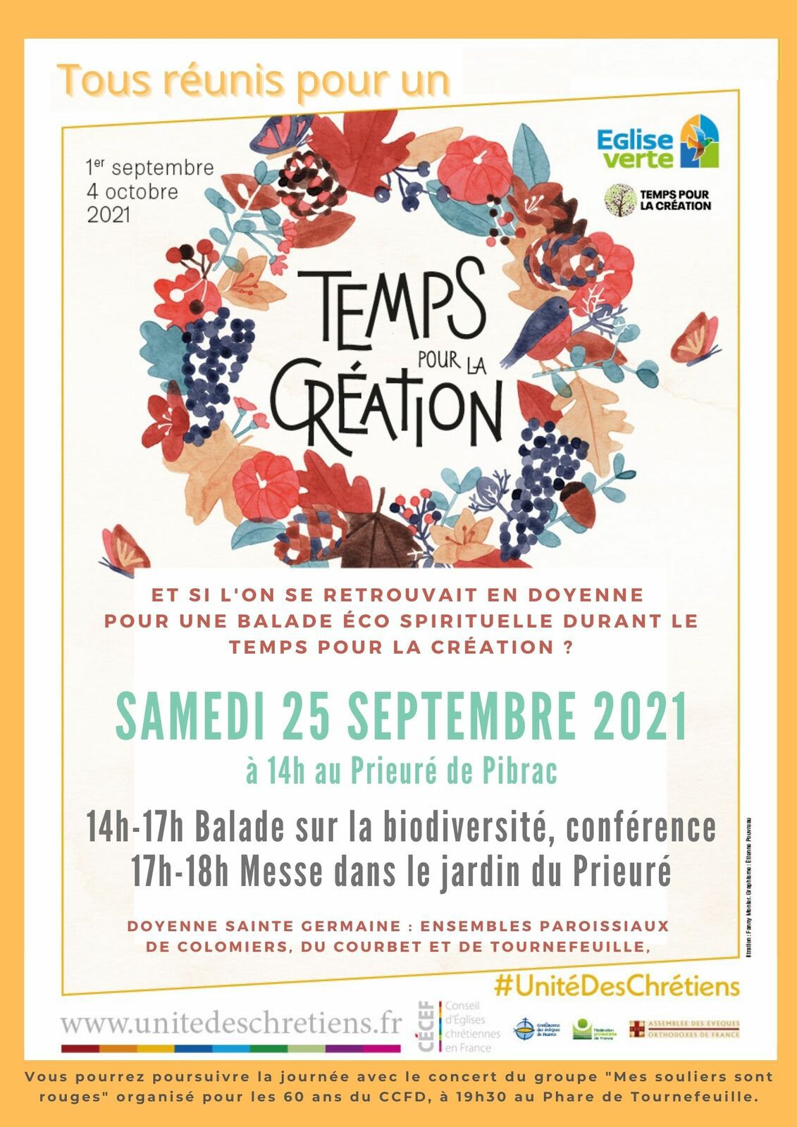 Temps pour la Création : samedi 25 septembre 2021 à14h