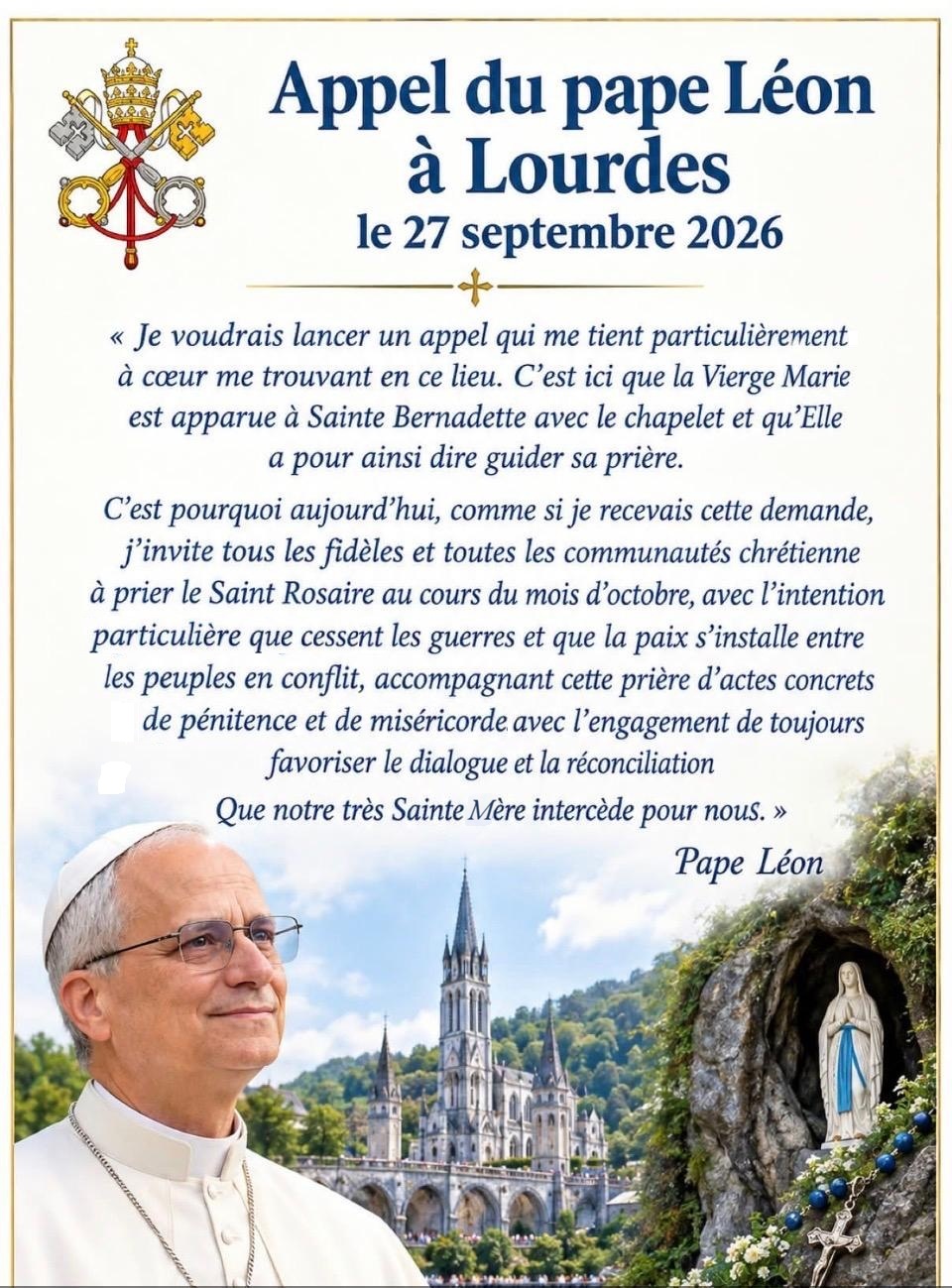 Appel du Pape pour la Paix